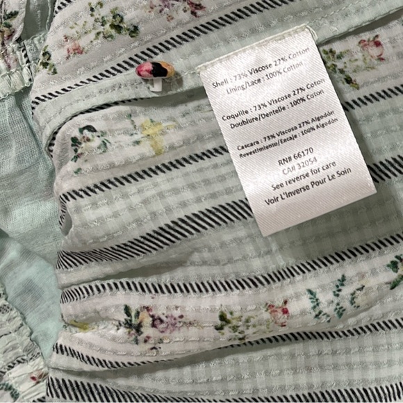 HEMANT & NANDITA Amour Floral Lace Blouse Size Large - Picture 6 of 7